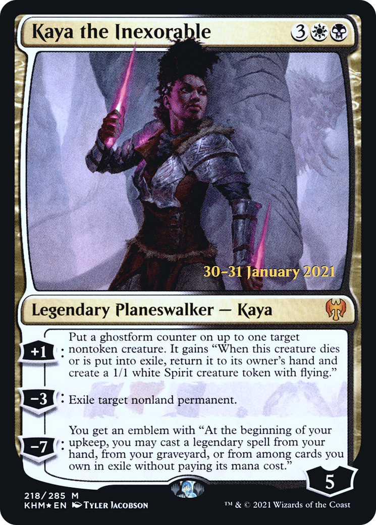 {R} Kaya the Inexorable [Kaldheim Prerelease Promos][PR KHM 218]