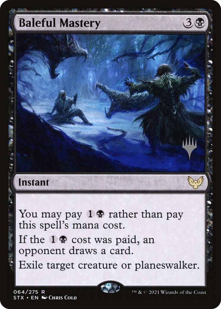 {R} Baleful Mastery (Promo Pack) [Strixhaven: School of Mages Promos][PP STX 064]