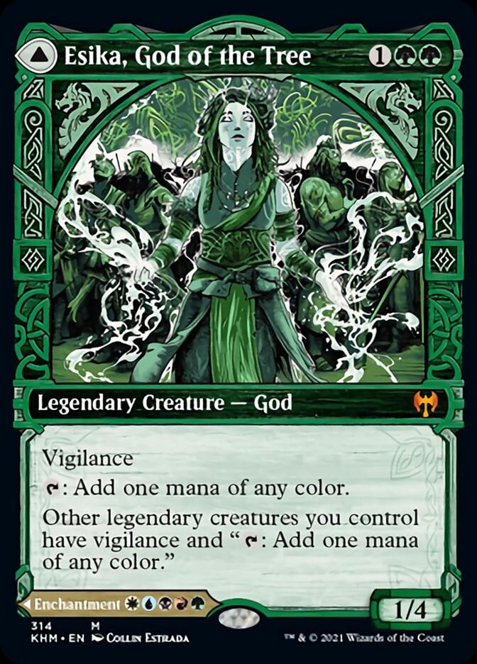 {R} Esika, God of the Tree // The Prismatic Bridge (Showcase) [Kaldheim][KHM 314]