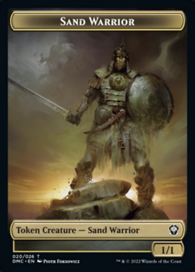 {T} Soldier // Sand Warrior Double-sided Token [Dominaria United Tokens][TDMU 004]