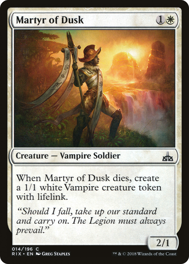 {C} Martyr of Dusk [Rivals of Ixalan][RIX 014]