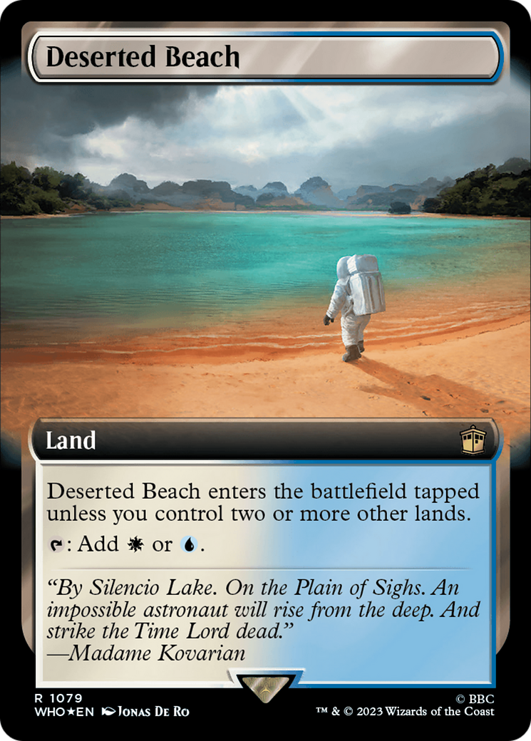 {R} Deserted Beach (Extended Art) (Surge Foil) [Doctor Who][WHO 1079]