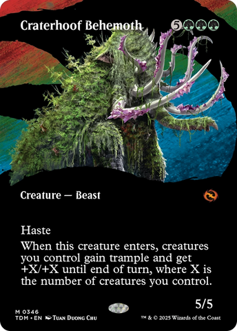 {@R} Craterhoof Behemoth (Borderless) [Tarkir: Dragonstorm][TDM 346]
