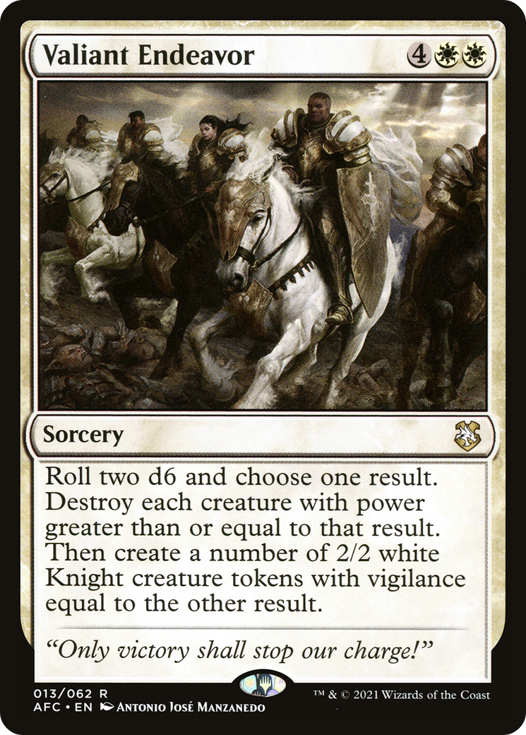 {R} Valiant Endeavor [Dungeons & Dragons: Adventures in the Forgotten Realms Commander][AFC 013]