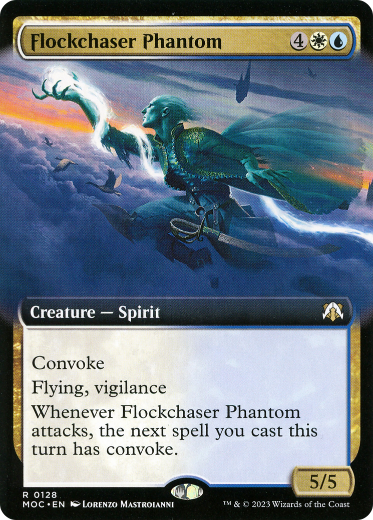 {R} Flockchaser Phantom (Extended Art) [March of the Machine Commander][MOC 128]
