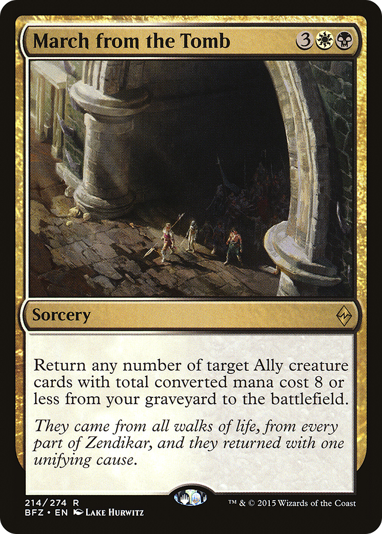 {R} March from the Tomb [Battle for Zendikar][BFZ 214] - Misty Mountain Games