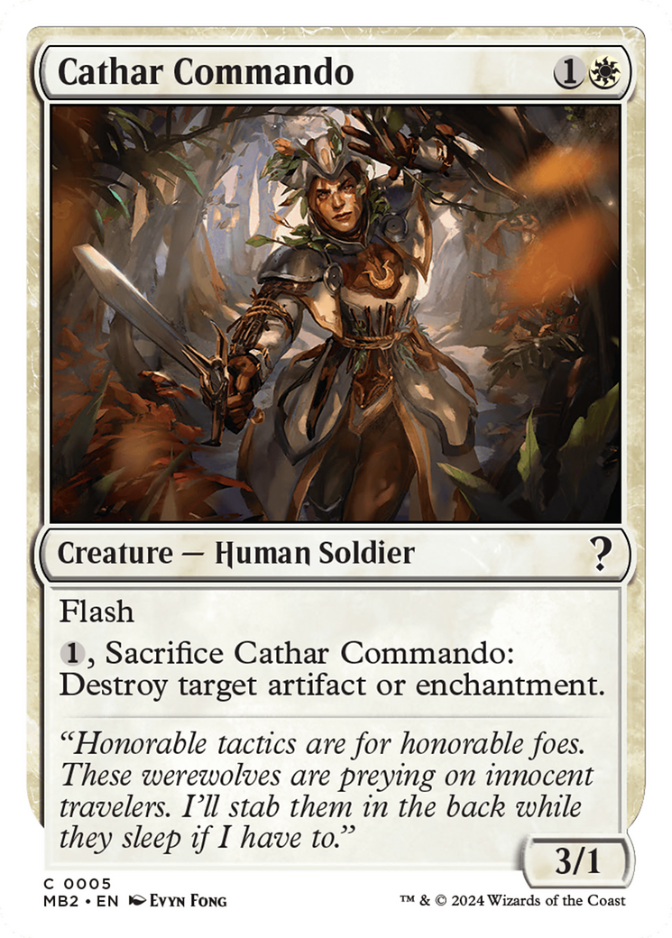 {C} Cathar Commando (White Border) [Mystery Booster 2][MB2 005]