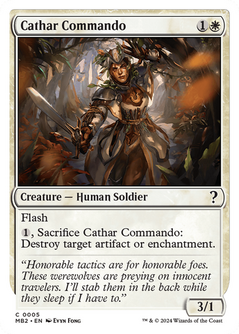 {C} Cathar Commando (White Border) [Mystery Booster 2][MB2 005]