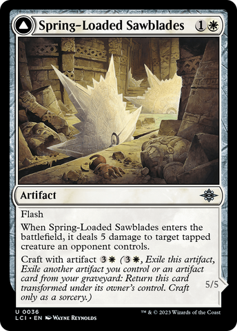 {@C} Spring-Loaded Sawblades // Bladewheel Chariot [The Lost Caverns of Ixalan][LCI 036]