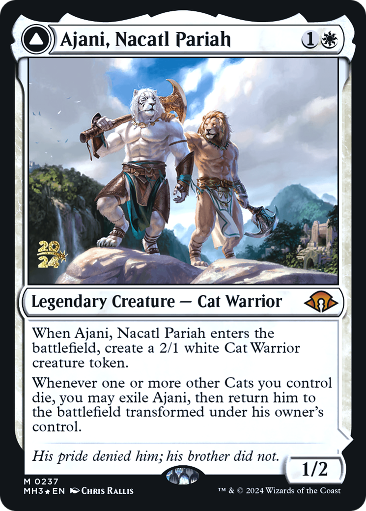 {R} Ajani, Nacatl Pariah [Modern Horizons 3 Prerelese Promos][PR PMH3 237]