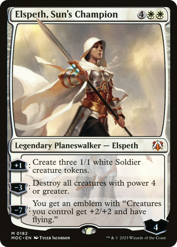 {R} Elspeth, Sun's Champion [March of the Machine Commander][MOC 182]
