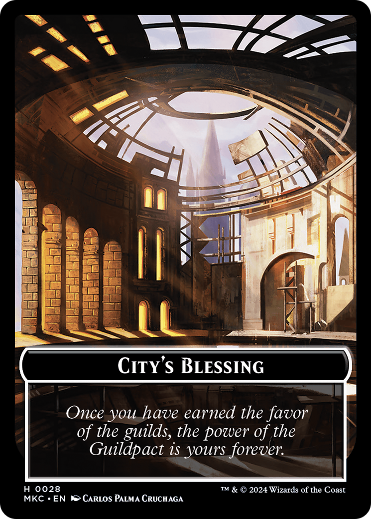 {T} City's Blessing // Human Soldier Double-Sided Token [Murders at Karlov Manor Commander Tokens][TMKC 28//2]