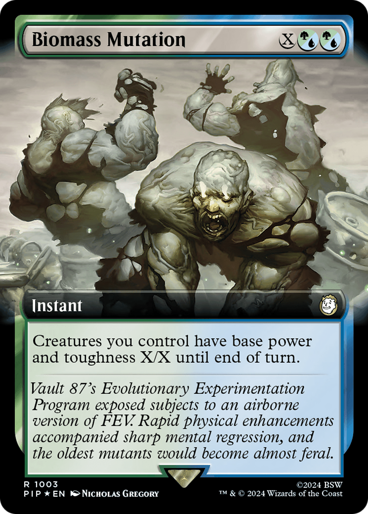 {R} Biomass Mutation (Extended Art) (Surge Foil) [Fallout][PIP 1003]