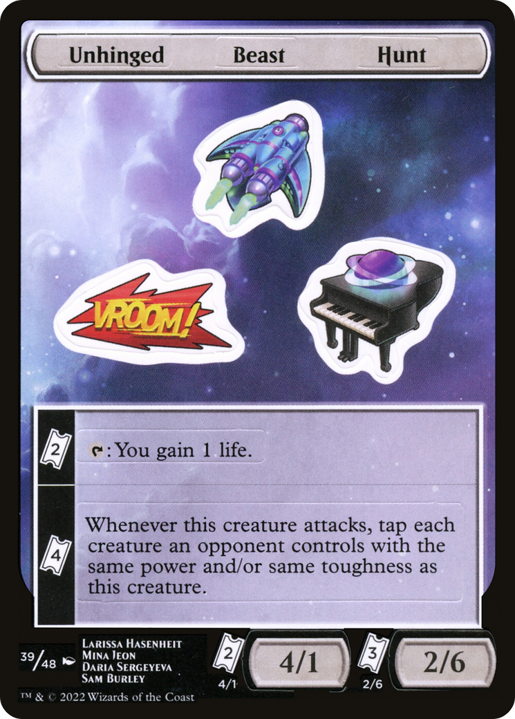 {C} Unhinged Beast Hunt [Unfinity Stickers][SUNF 039]