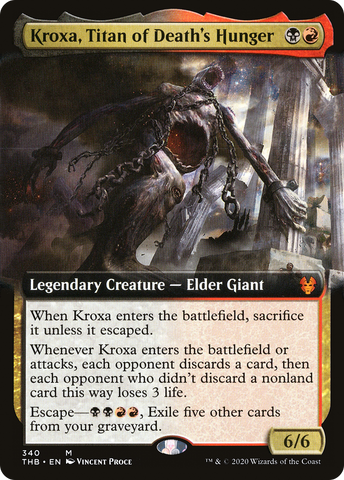{R} Kroxa, Titan of Death's Hunger (Extended Art) [Theros Beyond Death][THB 340]