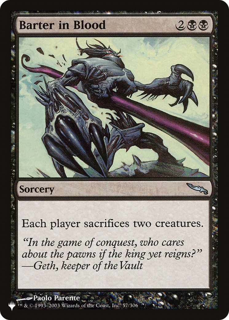Barter in Blood [LIST 57/306]
