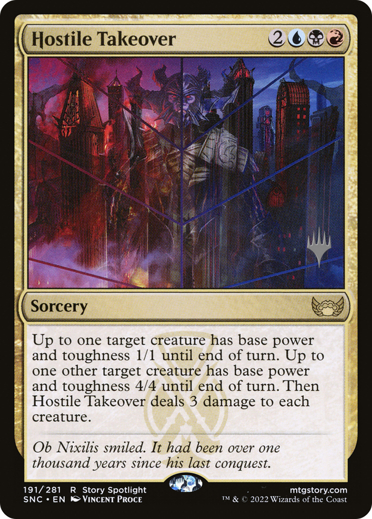 {R} Hostile Takeover (Promo Pack) [Streets of New Capenna Promos][PP SNC 191]