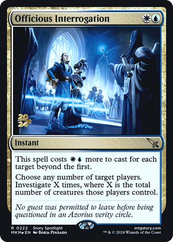 {R} Officious Interrogation [Murders at Karlov Manor Prerelease Promos][PR MKM 222]