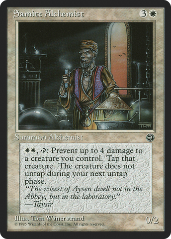 {C} Samite Alchemist (Baris Flavor Text) [Homelands][HML 13B]