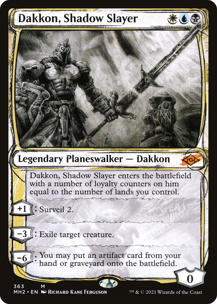 {R} Dakkon, Shadow Slayer (Showcase) (Foil): (Showcase) [Modern Horizons 2] [MH2 363]