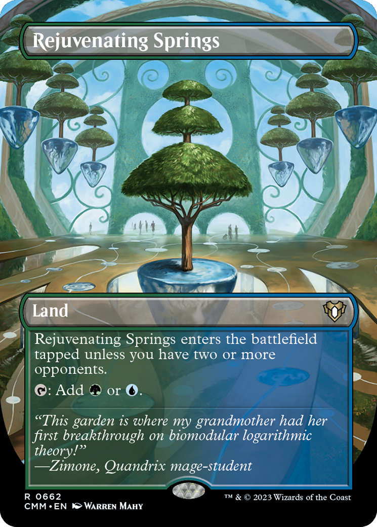{R} Rejuvenating Springs (Borderless Alternate Art) [Commander Masters][CMM 662]