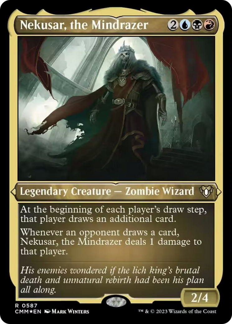 {R} Nekusar, the Mindrazer (Foil Etched) [Commander Masters][CMM 587]