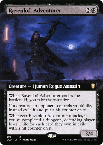 {R} Ravenloft Adventurer (Extended Art) [Commander Legends: Battle for Baldur's Gate][CLB 577]