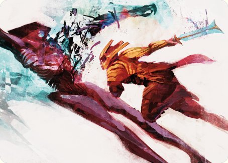 {A} Hexgold Slash Art Card [Phyrexia: All Will Be One Art Series][AONE 030]
