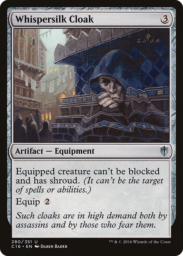 {C} Whispersilk Cloak [Commander 2016][C16 280]