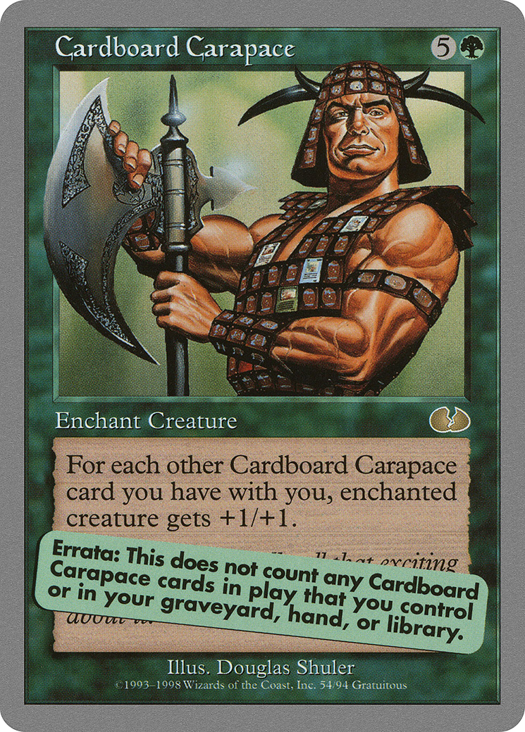 {R} Cardboard Carapace [Unglued][UGL 054]