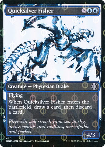 {C} Quicksilver Fisher (Showcase Ichor Step-and-Compleat Foil) [Phyrexia: All Will Be One][ONE 430]