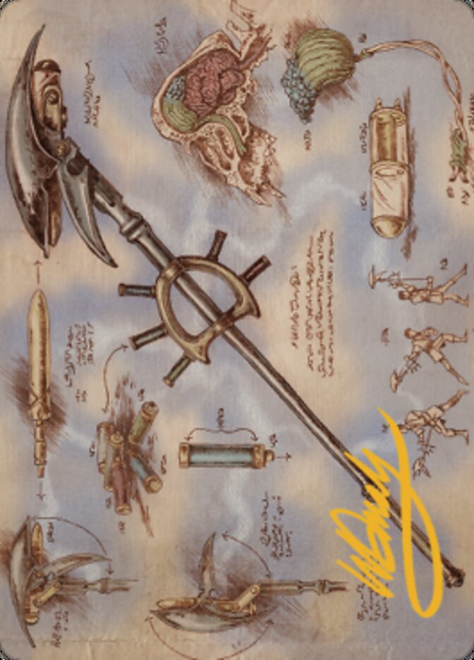 {A} Staff of Domination Art Card (Gold-Stamped Signature) [The Brothers' War Art Series][GS ABRO 079]