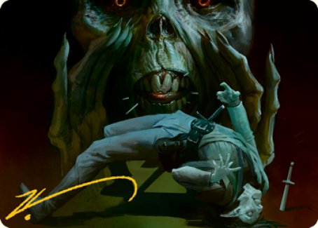 {A} Power Word Kill Art Card (Gold-Stamped Signature) [Dungeons & Dragons: Adventures in the Forgotten Realms Art Series][GS AAFR 035]