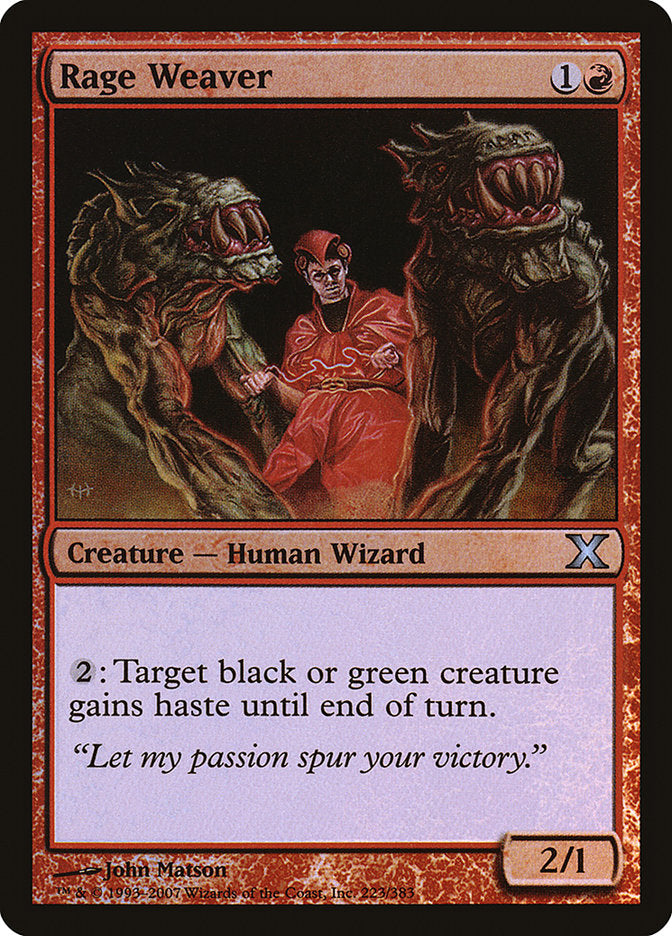 {C} Rage Weaver (Premium Foil) [Tenth Edition][FP 10E 223]