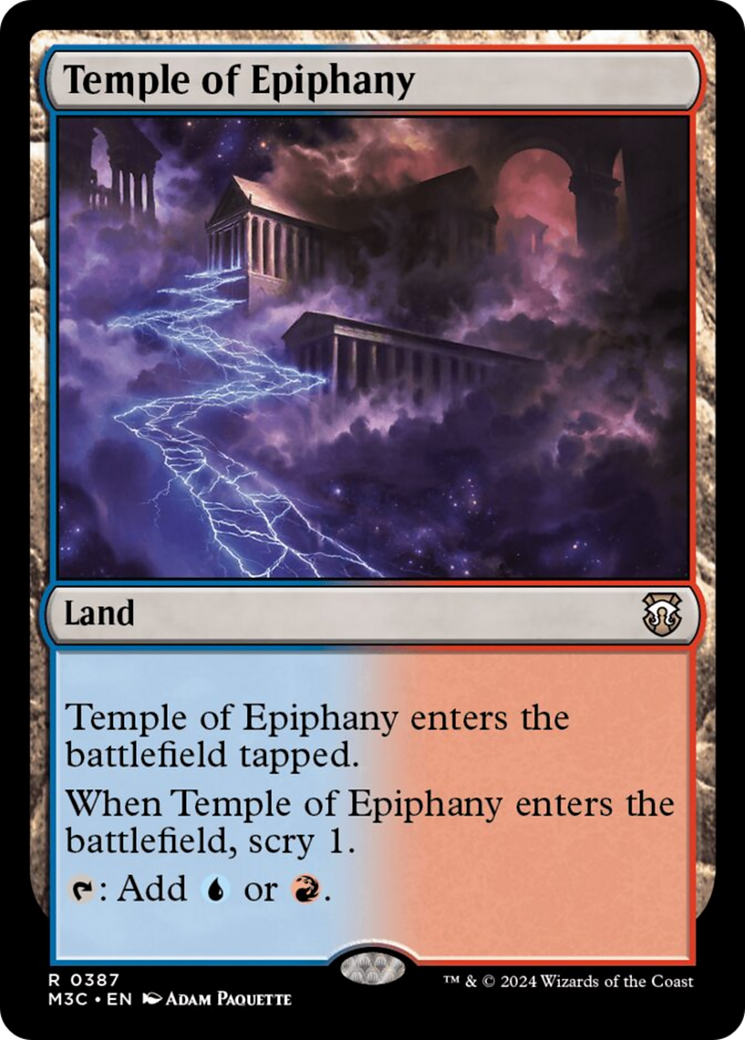 {R} Temple of Epiphany (Ripple Foil) [Modern Horizons 3 Commander][RPF M3C 387]