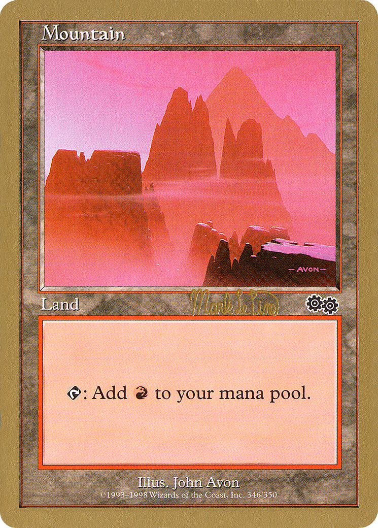 {B}[GB WC99 MLP346B] Mountain (mlp346b) (Mark Le Pine) [World Championship Decks 1999]