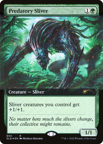 {R} Predatory Sliver (Extended Art) [Secret Lair Drop Promos][SLD 654]
