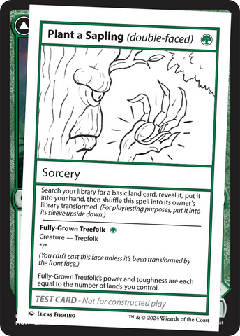 {C} Plant a Sapling (double-faced) [Mystery Booster 2 Playtest Cards][MB2 PLAYTEST]