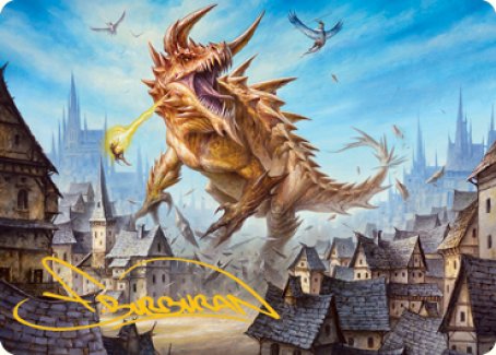 {A} Tarrasque Art Card (Gold-Stamped Signature) [Dungeons & Dragons: Adventures in the Forgotten Realms Art Series][GS AAFR 019]