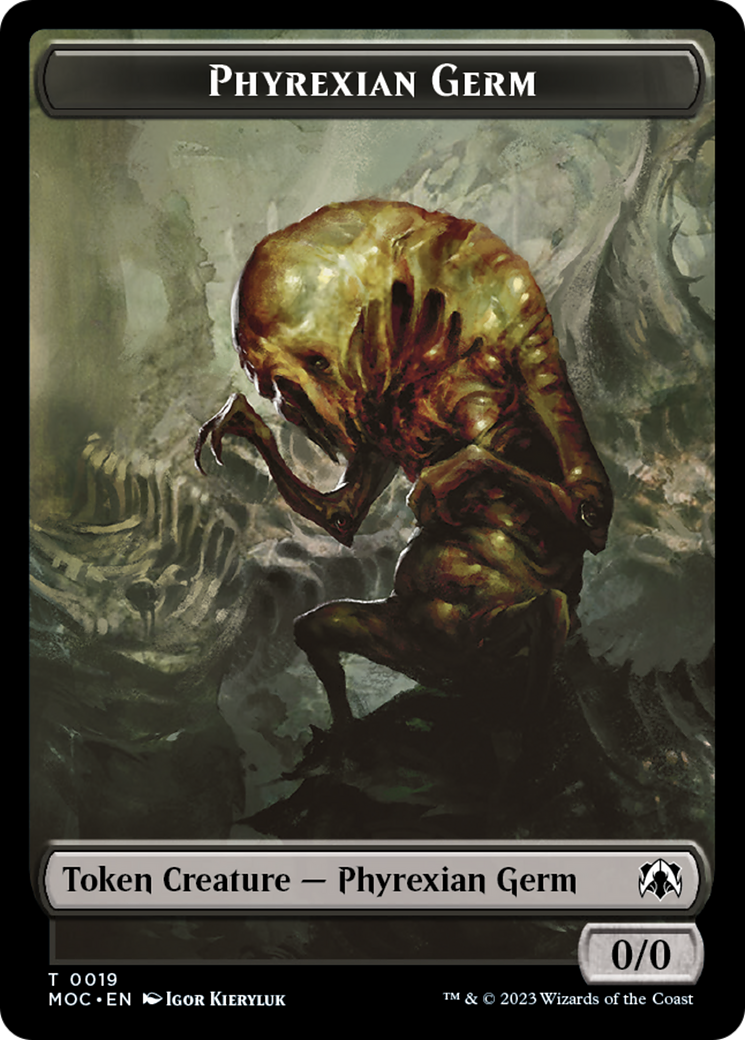 {T} Phyrexian Germ // Myr Double-Sided Token [March of the Machine Commander Tokens][TMOC 19//38]