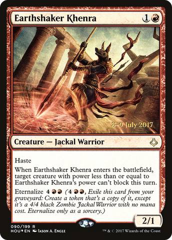 {R} Earthshaker Khenra [Hour of Devastation Prerelease Promos][PR HOU 090]