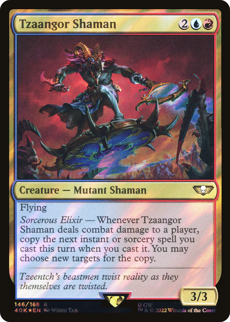 {R} Tzaangor Shaman (Surge Foil) [Universes Beyond: Warhammer 40,000][SF 40K 146]