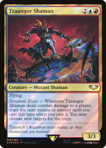 {R} Tzaangor Shaman (Surge Foil) [Universes Beyond: Warhammer 40,000][SF 40K 146]
