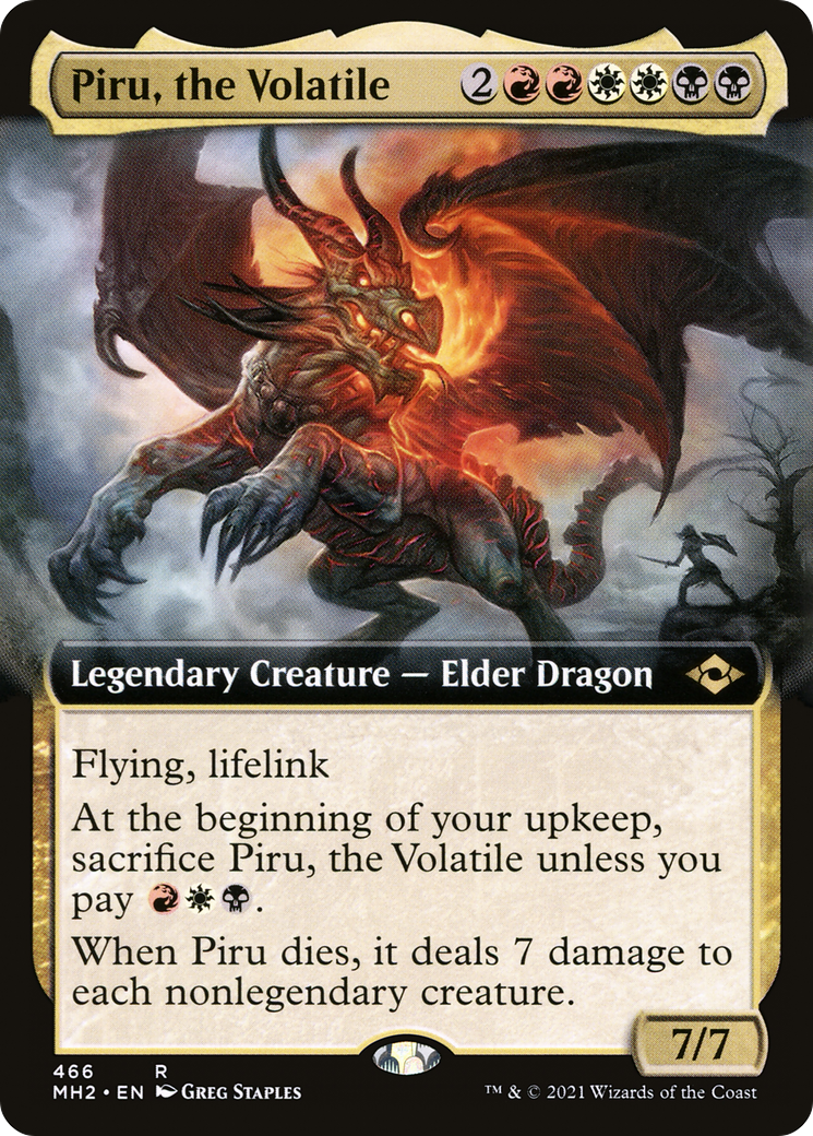 {R} Piru, the Volatile (Extended Art) (Foil): (Extended Art) [Modern Horizons 2] [MH2 466]