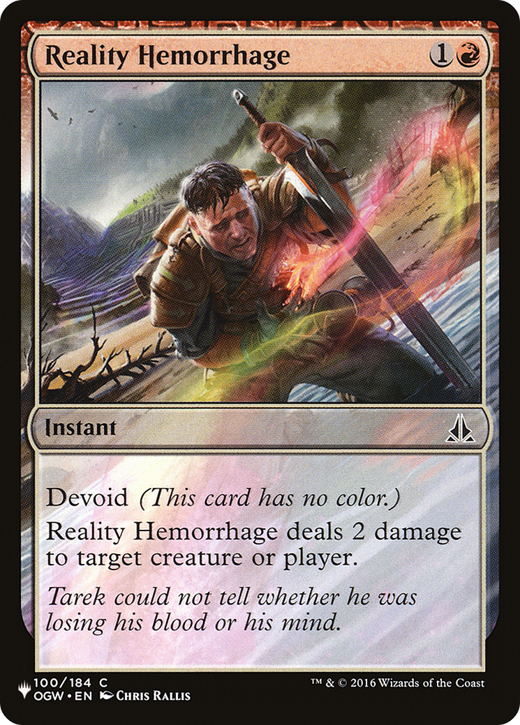 Reality Hemorrhage [LIST OGW-100] : (devoid)