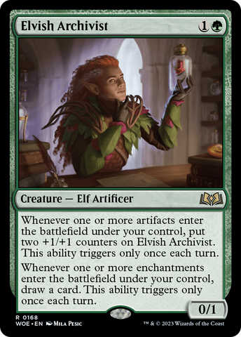 {@R} Elvish Archivist [Wilds of Eldraine][WOE 168]