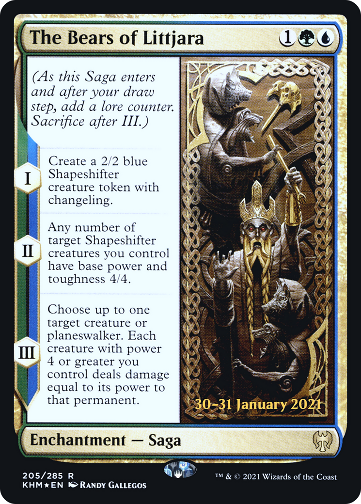 {R} The Bears of Littjara [Kaldheim Prerelease Promos][PR KHM 205]