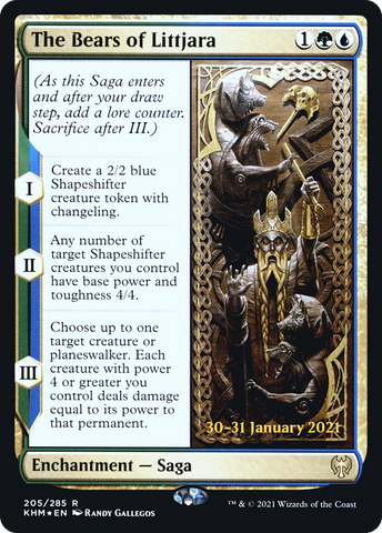 {R} The Bears of Littjara [Kaldheim Prerelease Promos][PR KHM 205]