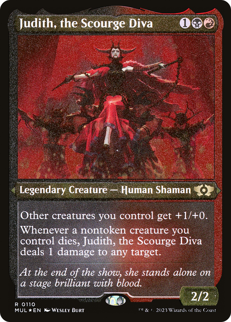 {R} Judith, the Scourge Diva (Foil Etched) [Multiverse Legends][MUL 110]