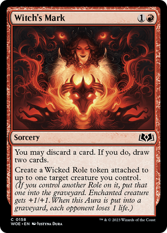 {@C} Witch's Mark [Wilds of Eldraine][WOE 158]